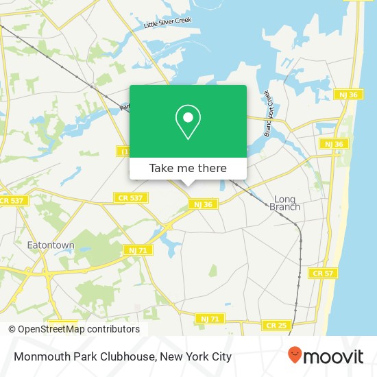 Mapa de Monmouth Park Clubhouse