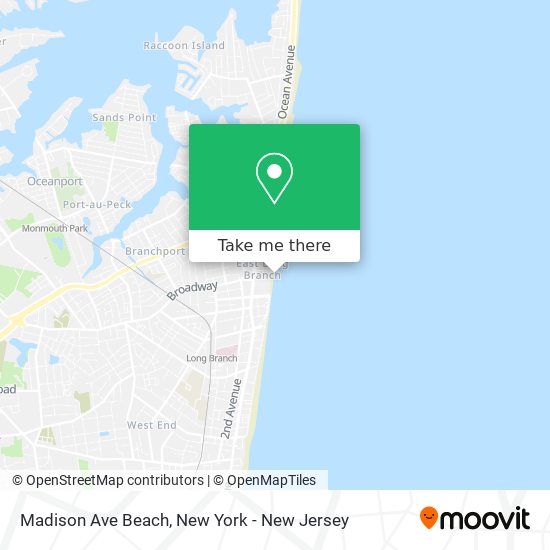 Madison Ave Beach map