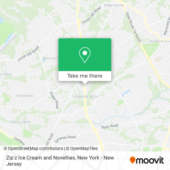 Zip'z Ice Cream and Novelties map