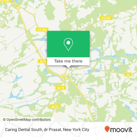 Caring Dental South, dr Prasat map