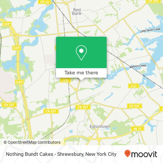 Nothing Bundt Cakes - Shrewsbury map