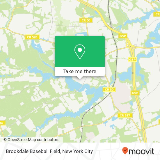 Brookdale Baseball Field map