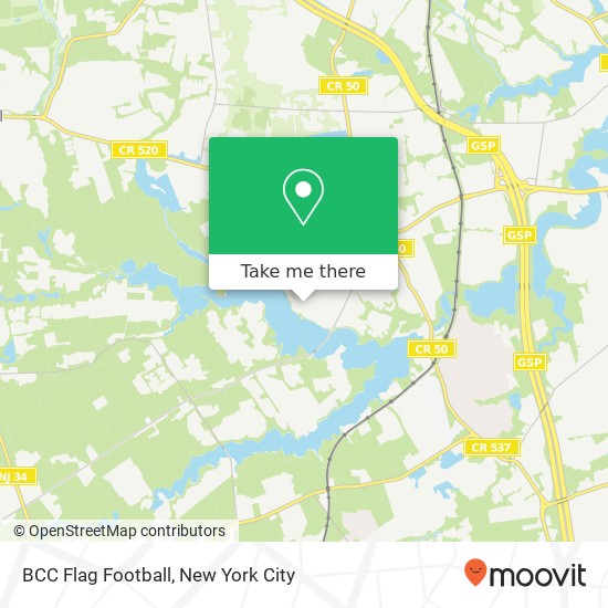 Mapa de BCC Flag Football