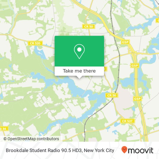 Brookdale Student Radio 90.5 HD3 map