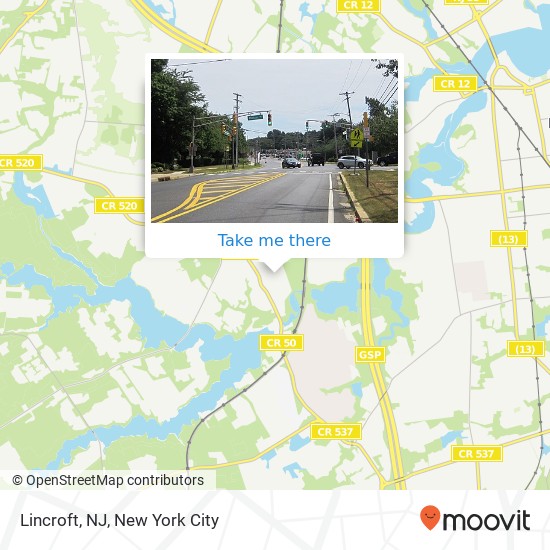 Lincroft, NJ map