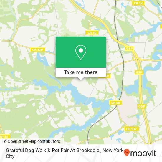 Grateful Dog Walk & Pet Fair At Brookdale! map