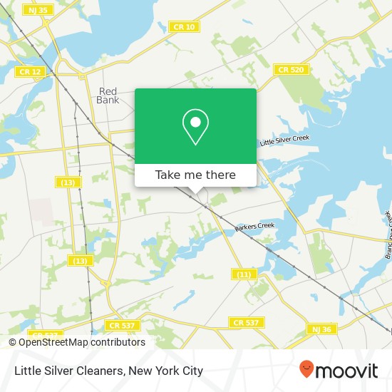 Little Silver Cleaners map