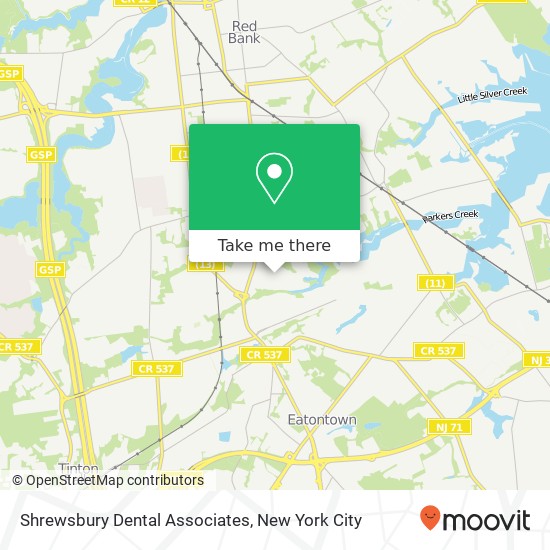 Shrewsbury Dental Associates map