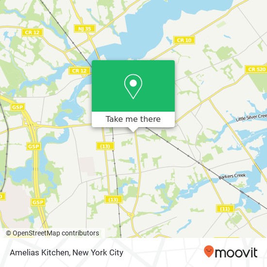 Amelias Kitchen map