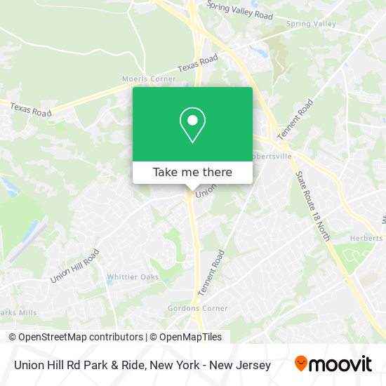 Union Hill Rd Park & Ride map