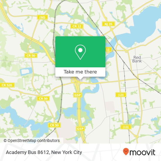 Academy Bus 8612 map