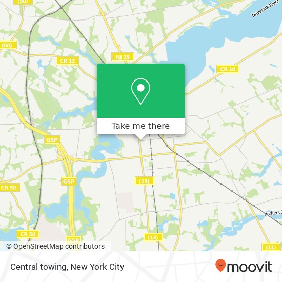 Central towing map