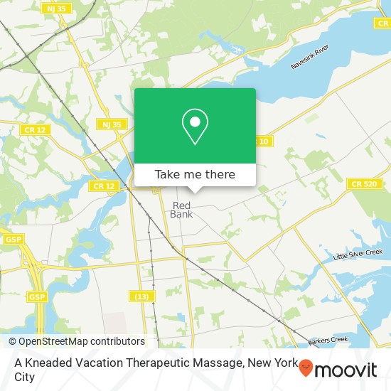 A Kneaded Vacation Therapeutic Massage map