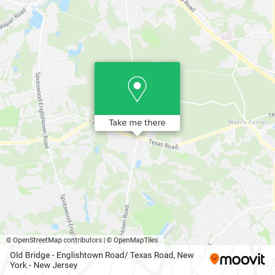 Old Bridge - Englishtown Road/ Texas Road map