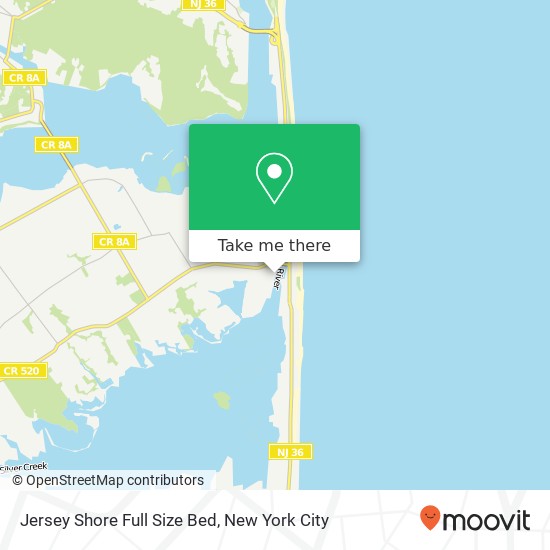 Mapa de Jersey Shore Full Size Bed