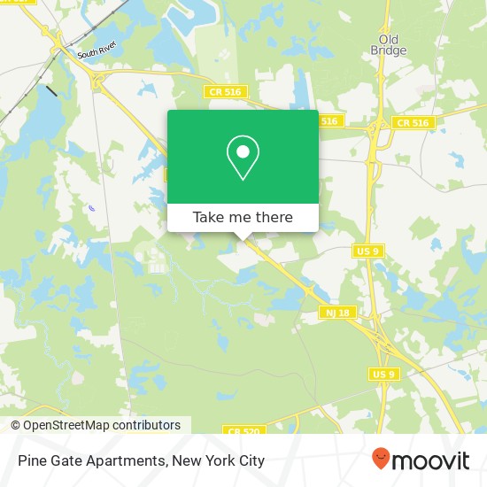 Mapa de Pine Gate Apartments