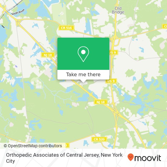 Orthopedic Associates of Central Jersey map