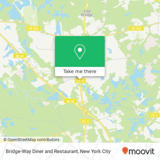 Mapa de Bridge-Way Diner and Restaurant