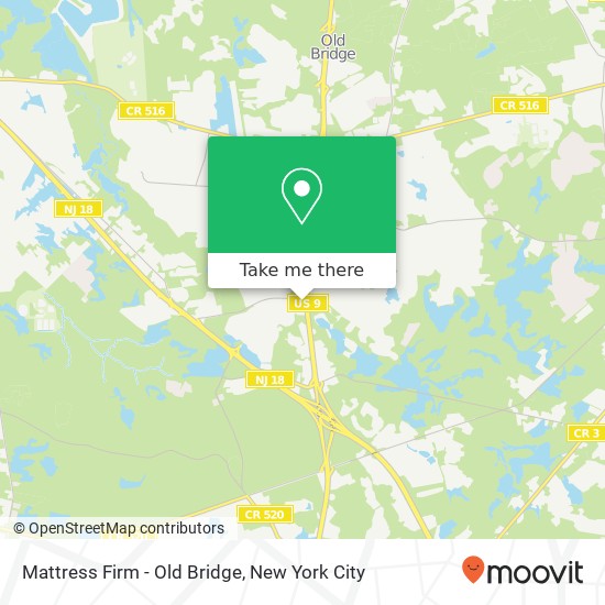 Mapa de Mattress Firm - Old Bridge