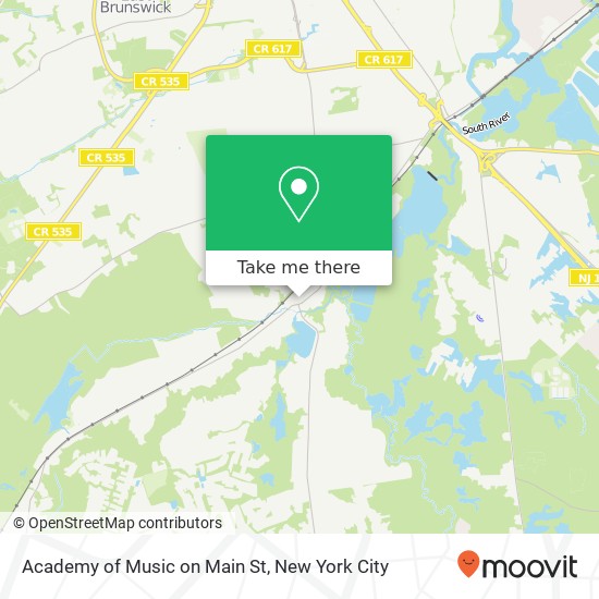 Academy of Music on Main St map