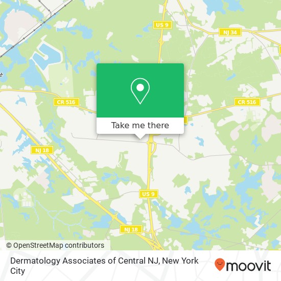 Dermatology Associates of Central NJ map