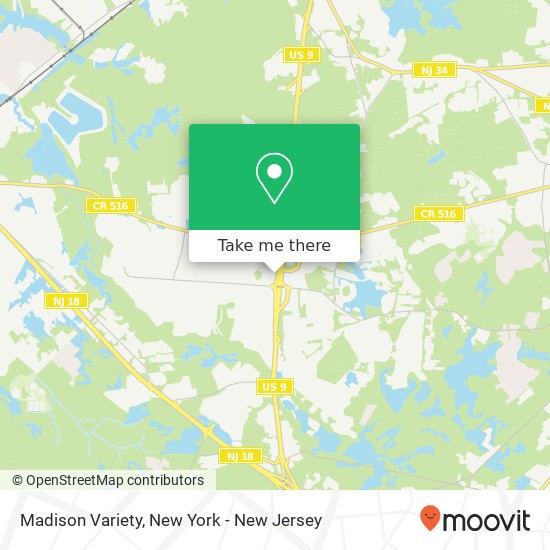 Madison Variety map