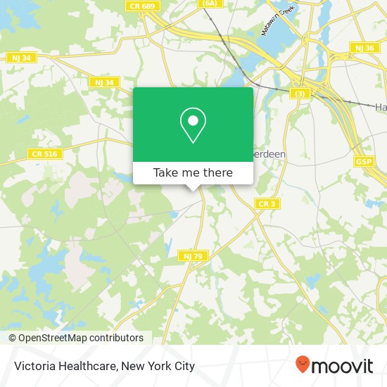 Victoria Healthcare map