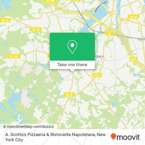 Mapa de A. Scotto's Pizzaeria & Ristorante Napoletana