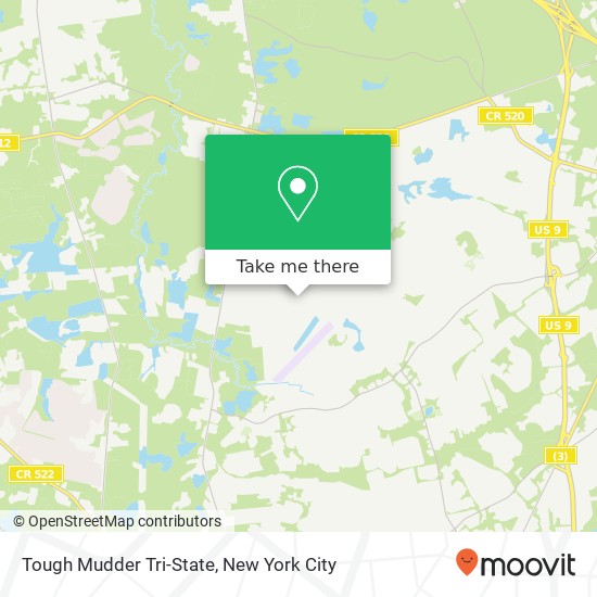 Mapa de Tough Mudder Tri-State