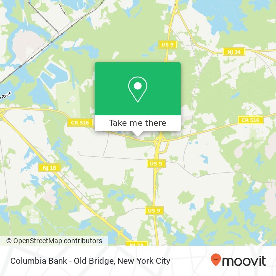 Mapa de Columbia Bank - Old Bridge