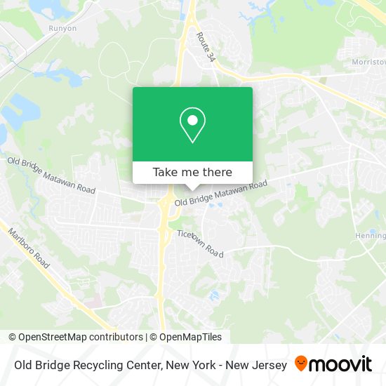 Old Bridge Recycling Center map