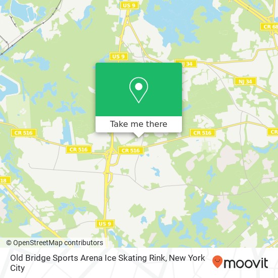 Old Bridge Sports Arena Ice Skating Rink map