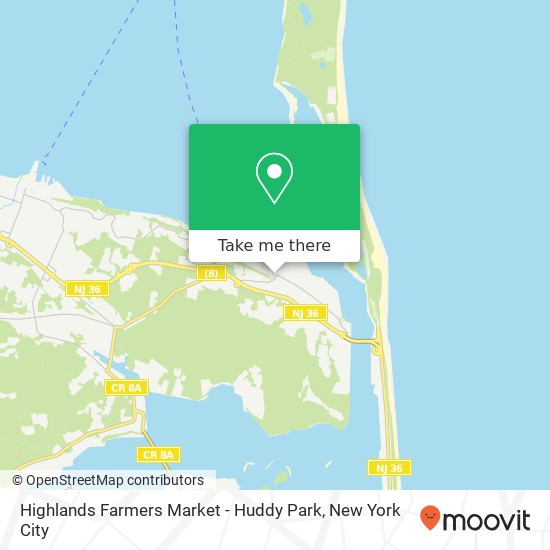 Mapa de Highlands Farmers Market - Huddy Park