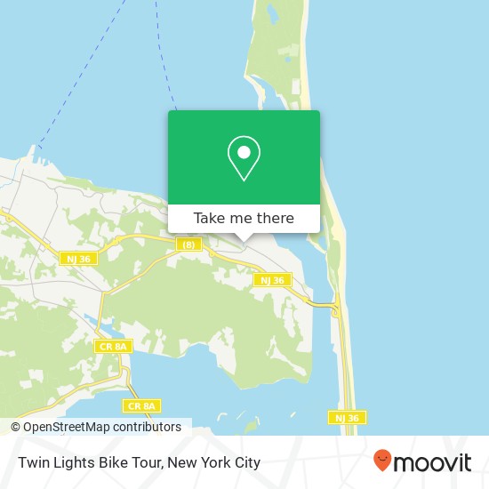 Mapa de Twin Lights Bike Tour