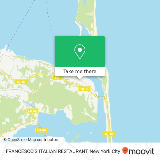 FRANCESCO'S ITALIAN RESTAURANT map