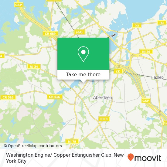 Mapa de Washington Engine/ Copper Extinguisher Club