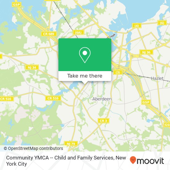 Community YMCA -- Child and Family Services map