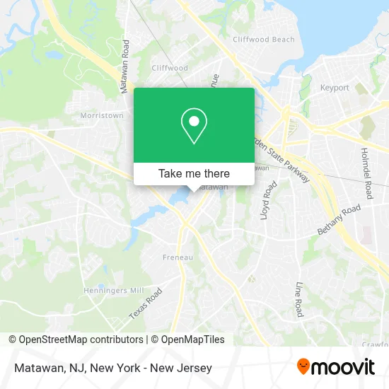 Matawan, NJ map