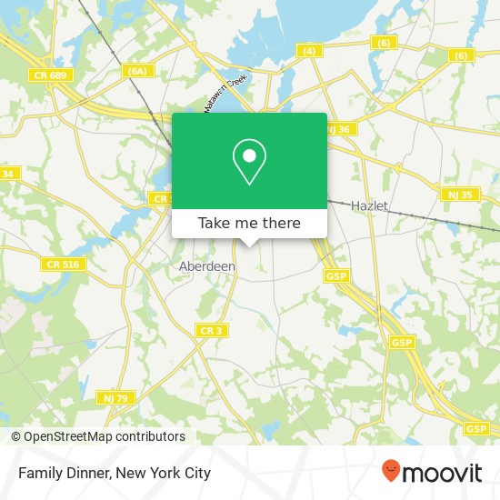 Family Dinner map