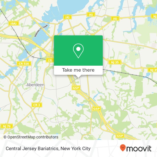 Central Jersey Bariatrics map