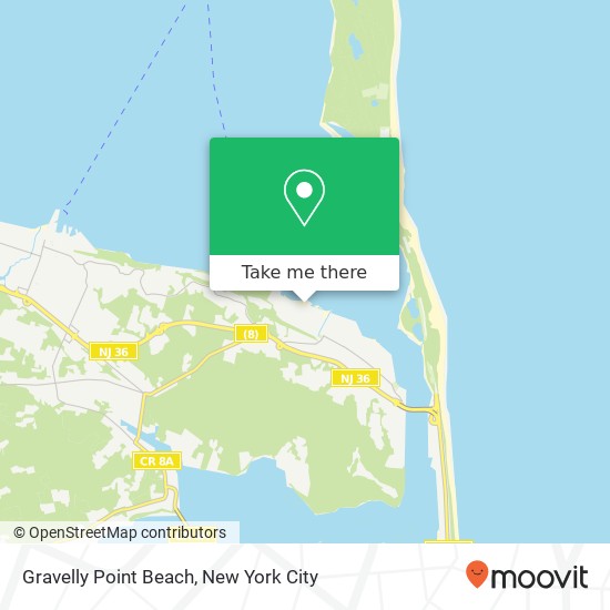 Gravelly Point Beach map