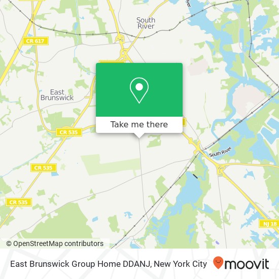 East Brunswick Group Home DDANJ map