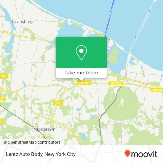 Lentz Auto Body map