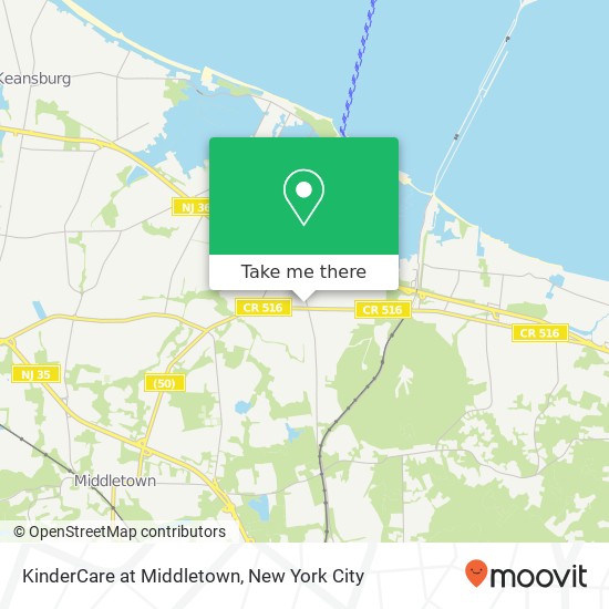 KinderCare at Middletown map