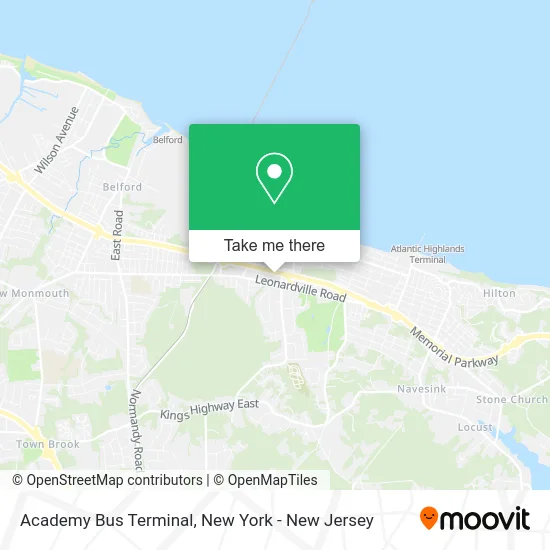Academy Bus Terminal map