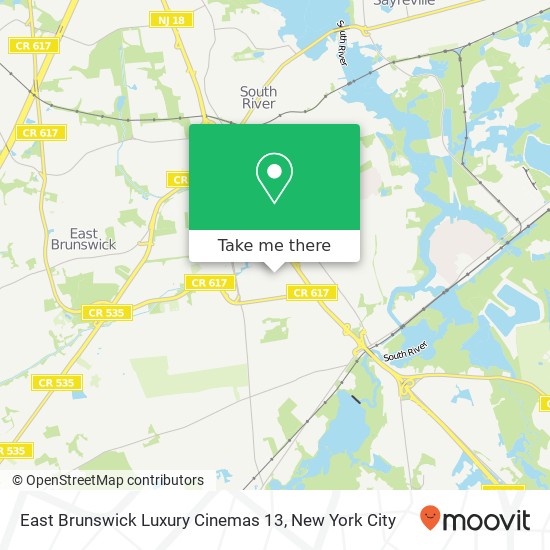 Mapa de East Brunswick Luxury Cinemas 13