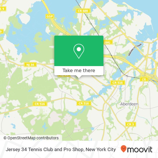 Mapa de Jersey 34 Tennis Club and Pro Shop
