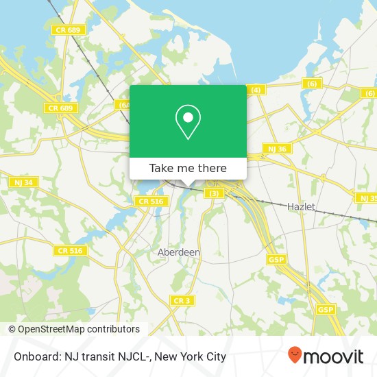 Mapa de Onboard: NJ transit NJCL-
