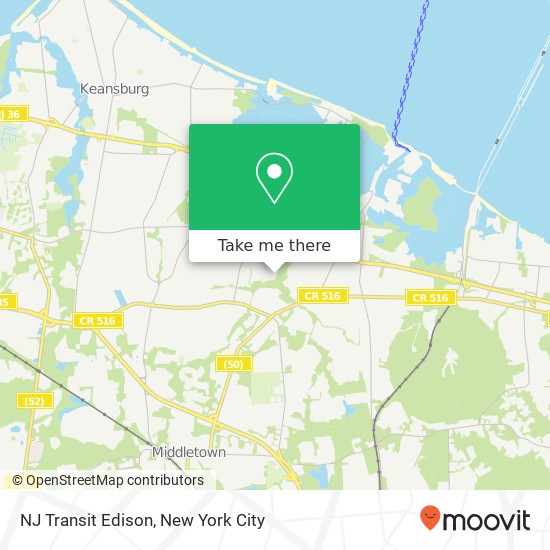 Mapa de NJ Transit Edison
