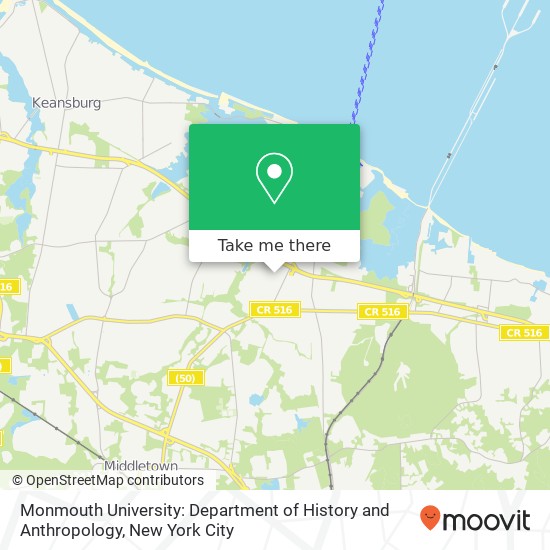 Monmouth University: Department of History and Anthropology map